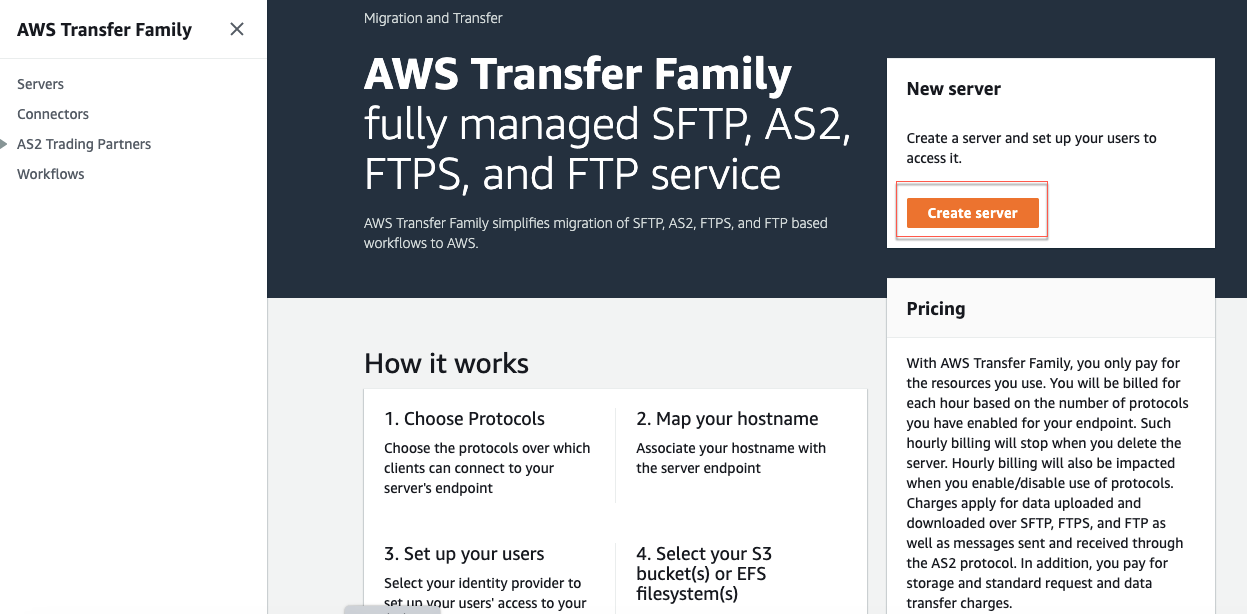 AWS transfer