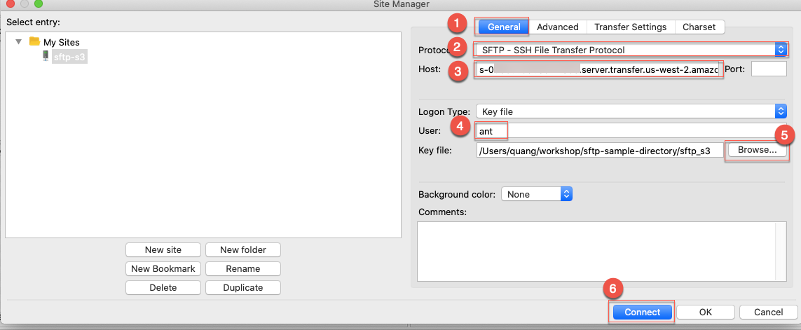filezilla SFTP