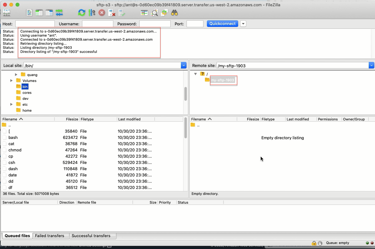 filezilla SFTP