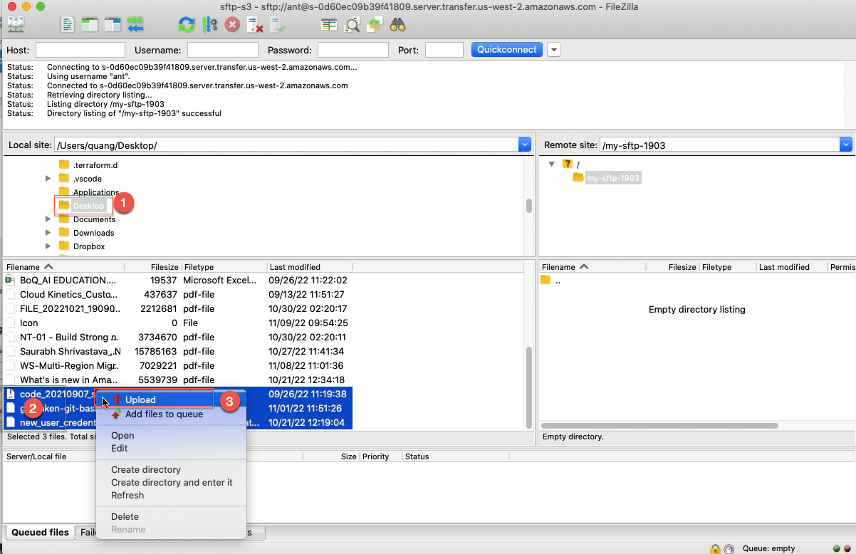 filezilla SFTP