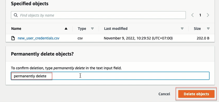 del file S3 bucket SFTP