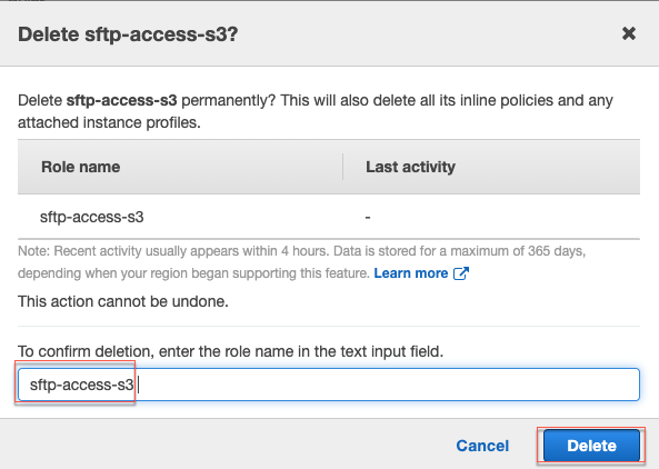 delete IAM role policy